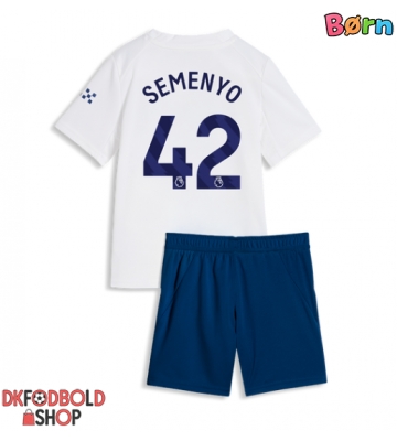 Manchester City Antoine Semenyo #42 Tredje trøje Børn 2026-27 Kort ærmer (+ korte bukser)